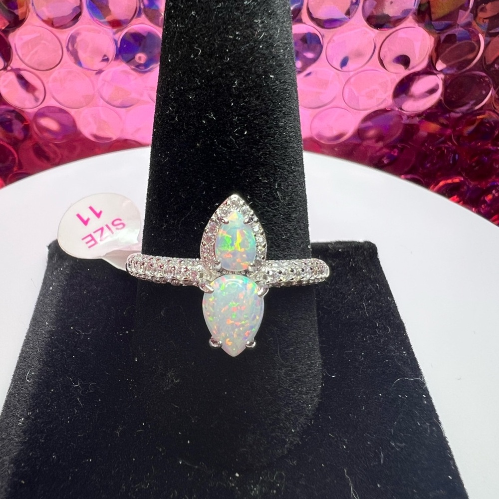 The Sterling Club-Elegant Silver Opal Ring